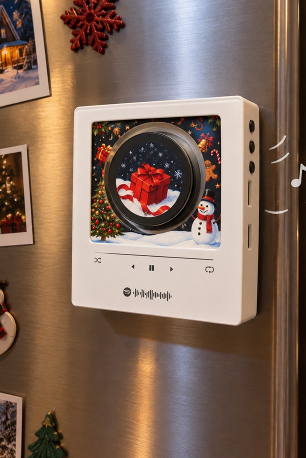 Premium Retro Christmas Music Box - Fridge Magnet
